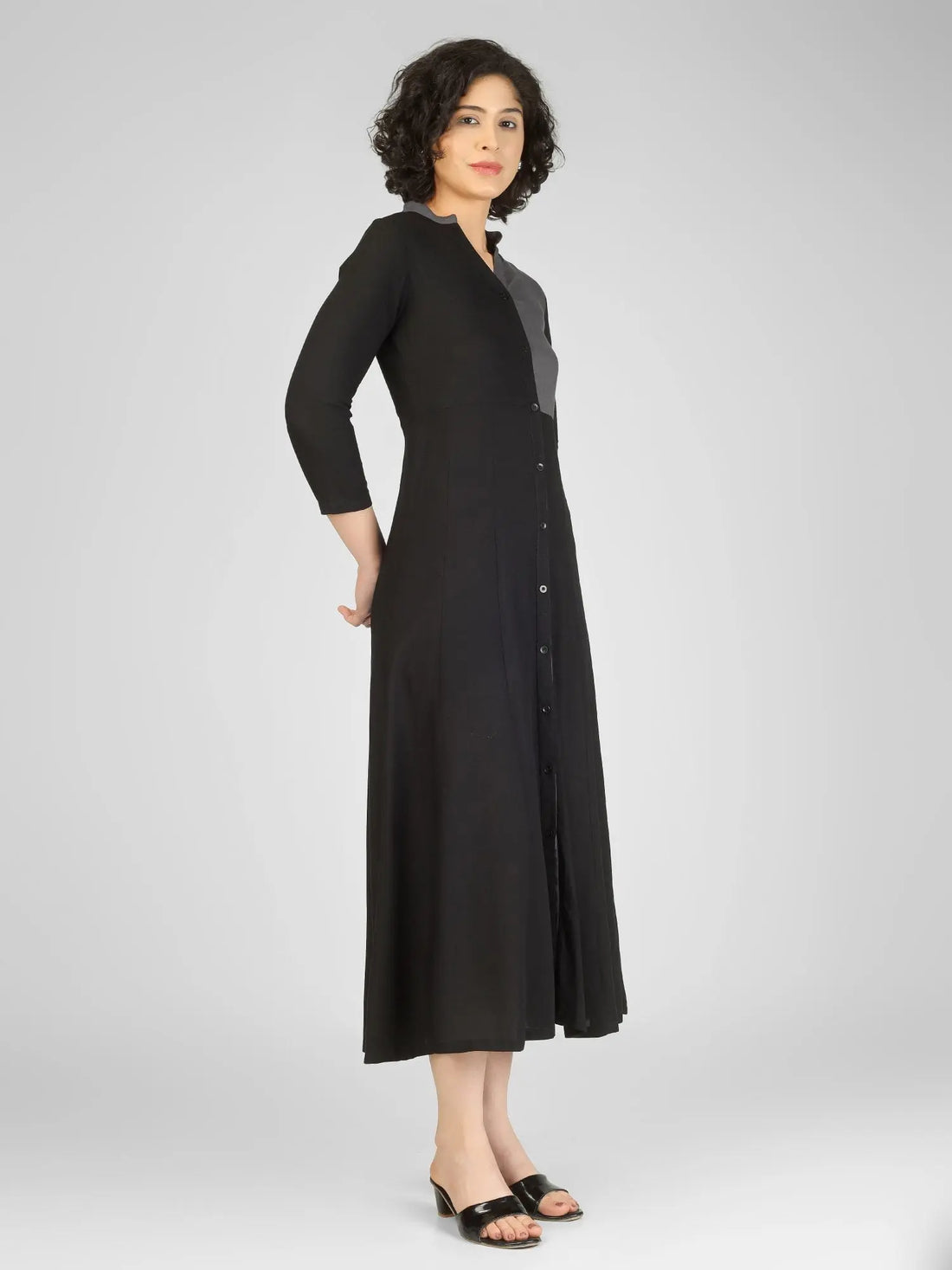 Bold Black Rayon Straight Kurtis My Store