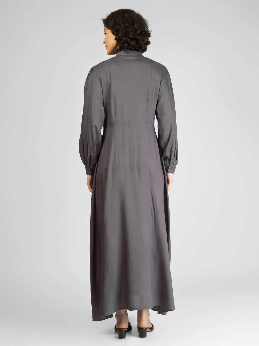 Charming Grey Viscose Slub Anarkali Kurtis My Store