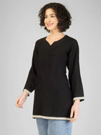Classic Black Rayon Kurti My Store