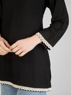 Classic Black Rayon Kurti My Store