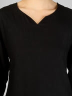 Classic Black Rayon Kurti My Store