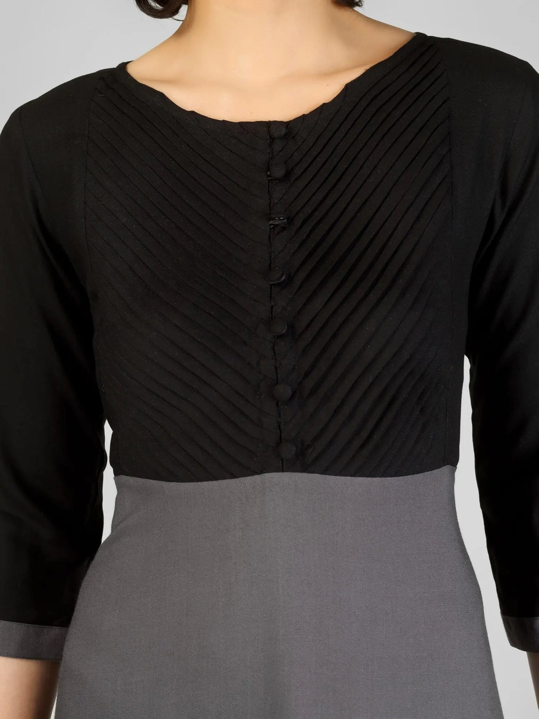 Stylish Grey and Black Viscose Kurti My Store