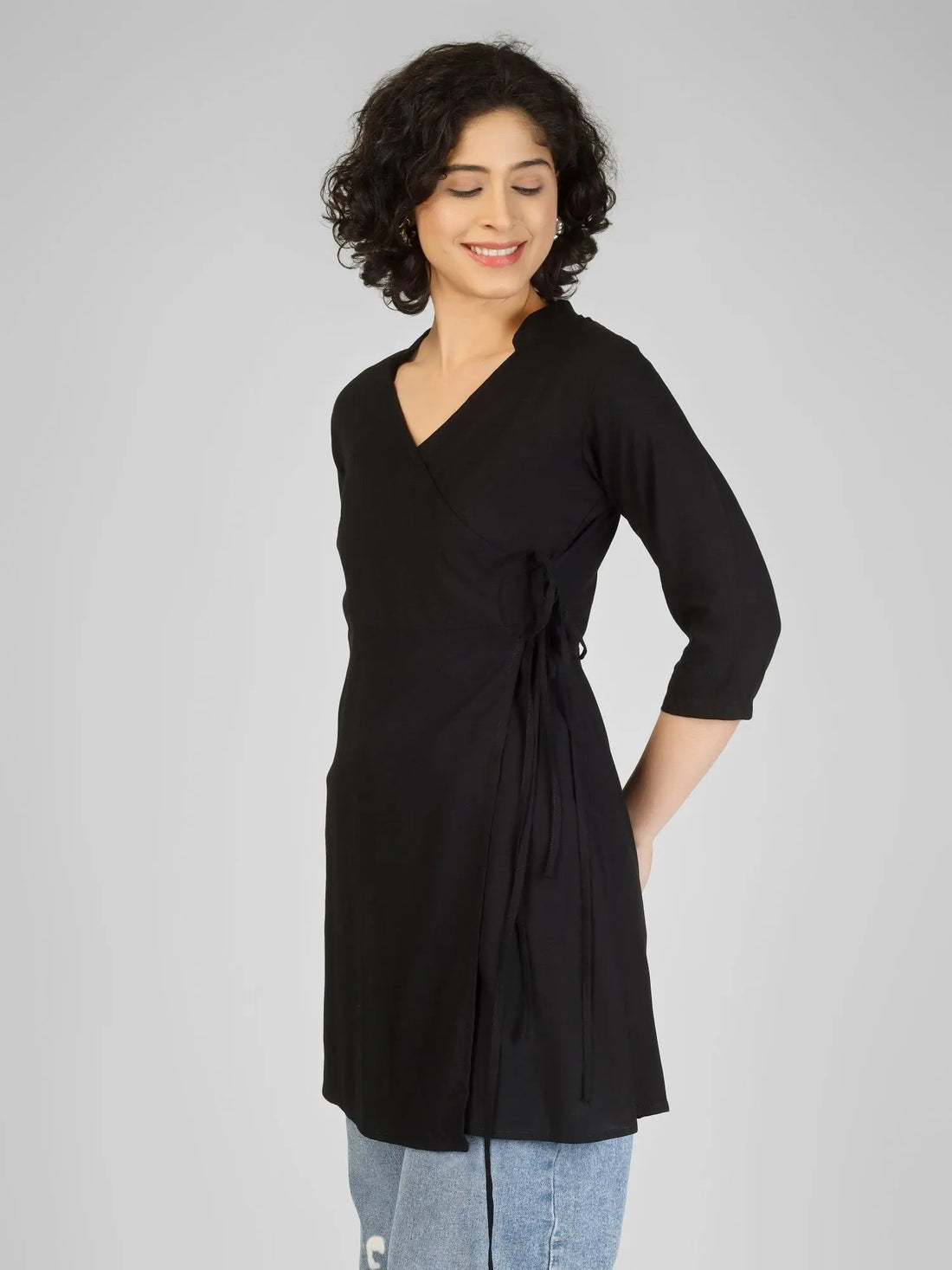 Elegant Black Rayon Kurtis My Store