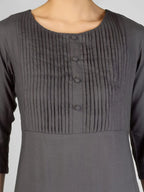 Graceful Grey Viscose Slub Kurtis My Store