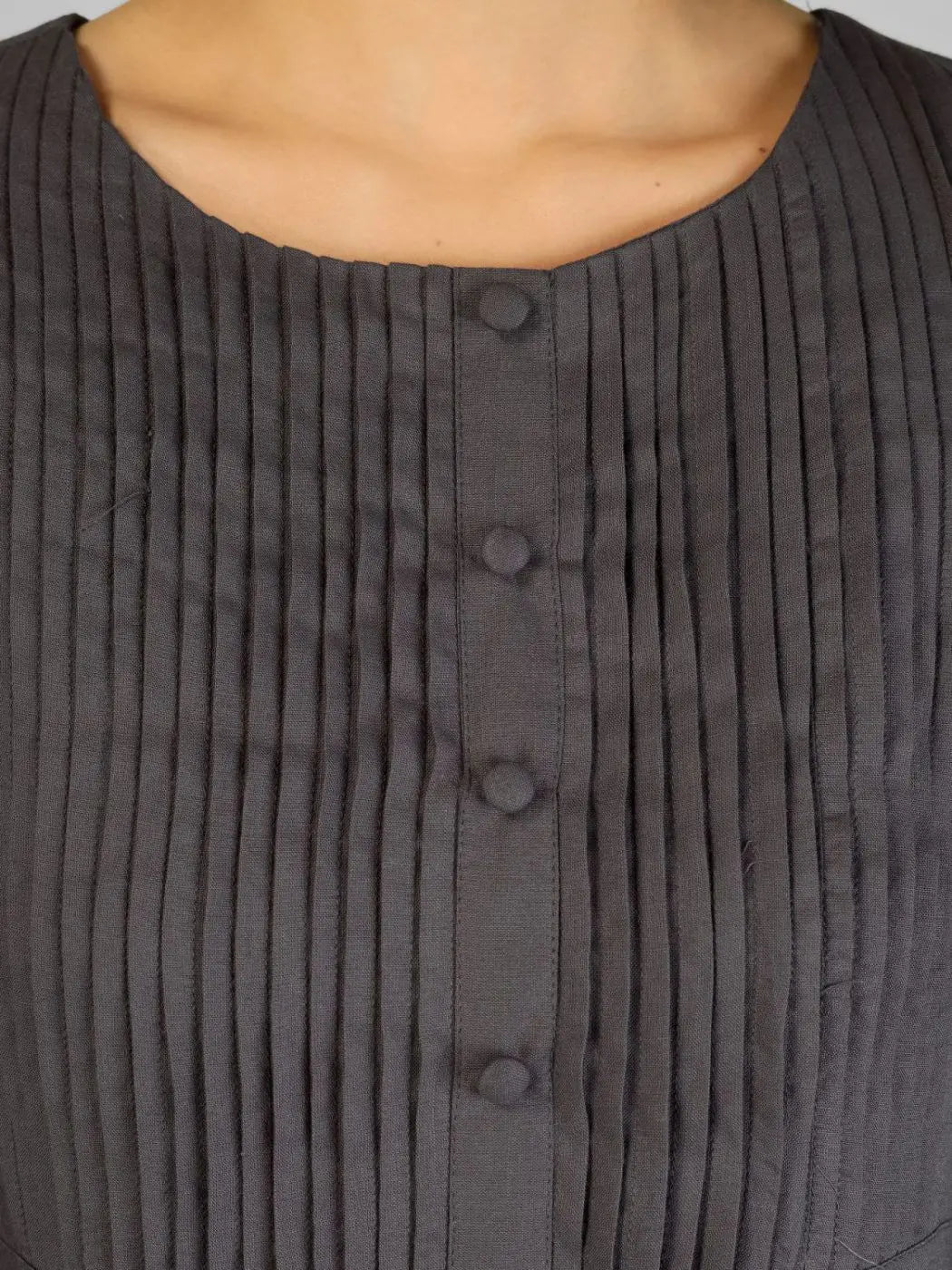 Graceful Grey Viscose Slub Kurtis My Store