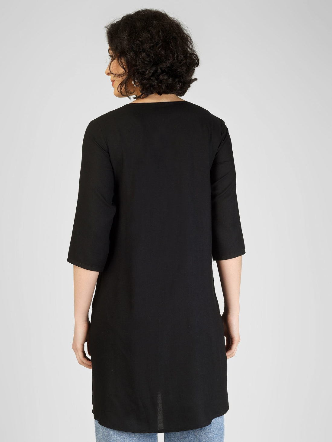 Classic Black Rayon Kurtis My Store