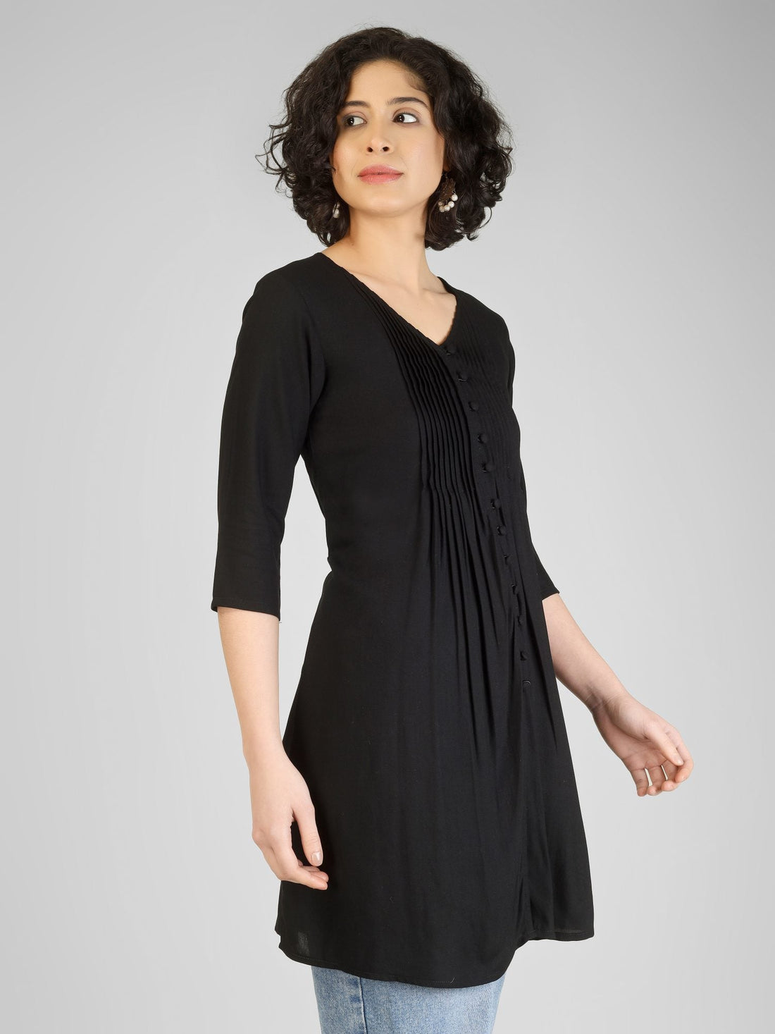 Classic Black Rayon Kurtis My Store