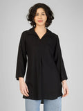 Minimalist Black Rayon Kurti My Store