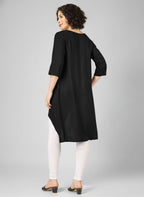 Black Viscose Wrap Kurtis