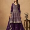 Modern Purple Georgette Palazzo Salwar Kameez – 60528-233-B