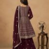 Unique Maroon Georgette Palazzo Salwar Kameez – 60528-233-D