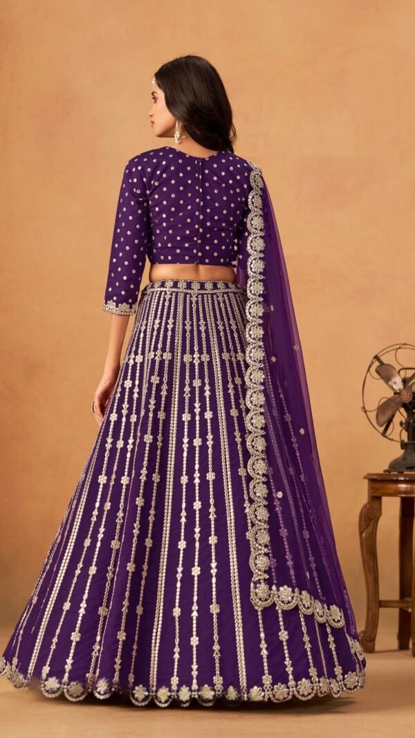 Vibrant Purple Art Silk Traditional Lehenga Choli – 60546-2052
