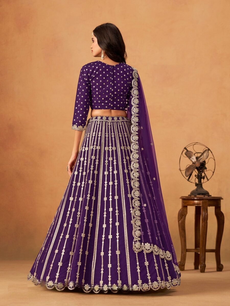 Vibrant Purple Art Silk Traditional Lehenga Choli – 60546-2052