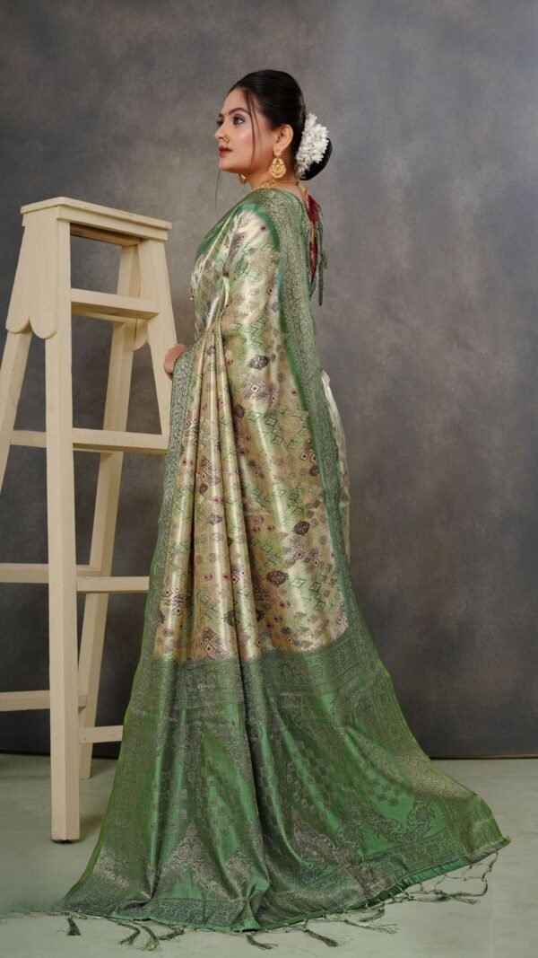 Radiant Multi-Color Handloom Silk Traditional Saree – 60637-9822-B