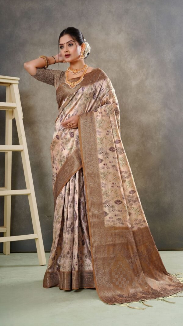 Ravishing Multi-Color Handloom Silk Traditional Saree – 60637-9822-F