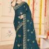 Modern Blue Moss Silk Traditional Saree – 60652-8481