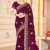 Exquisite Violet Moss Silk Traditional Saree – 60652-8485