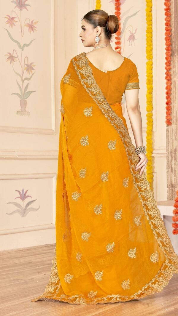 Confident Orange Moss Silk Traditional Saree – 60652-8486