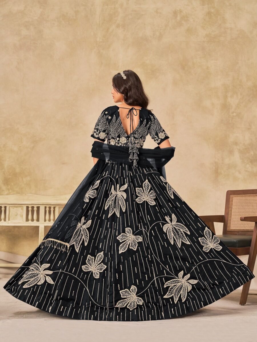 Glamorous Black Art Silk Classic Lehenga Choli – 60661-2061