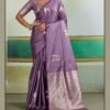 Charming Purple Satin Traditional Saree – 60667-003