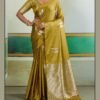 Striking Green Satin Traditional Saree – 60667-004