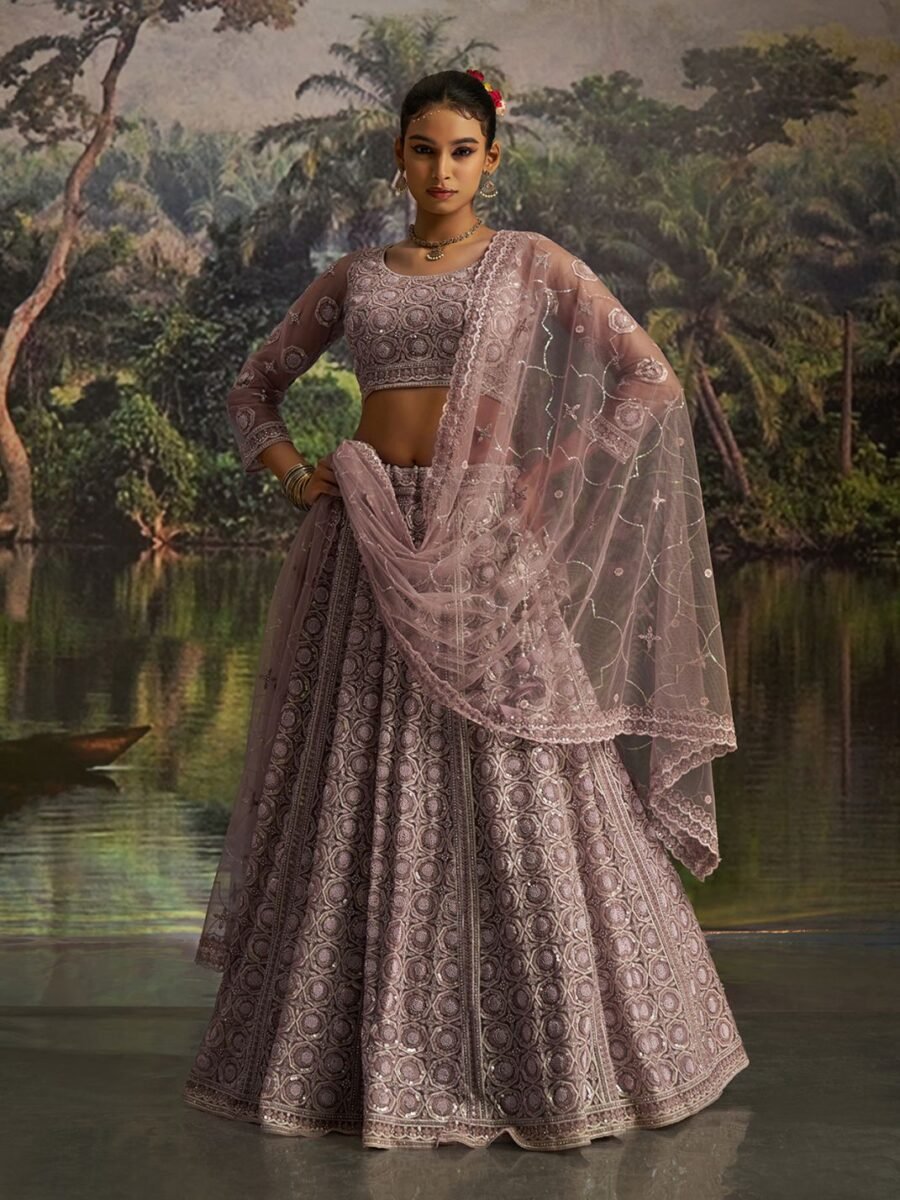 Classy Mauve Traditional Lehenga Choli – AD-PV8-100002