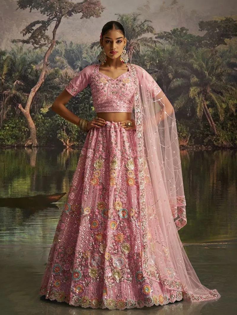 Ravishing Pink Traditional Lehenga Choli – AD-PV8-100007