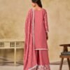 Enchanting Peach Chinon Palazzo Salwar Kameez – 61002-234-D