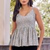 Trendy Grey Rayon Short Kurti – 61053-399