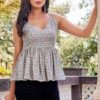 Trendy Grey Rayon Short Kurti – 61053-399
