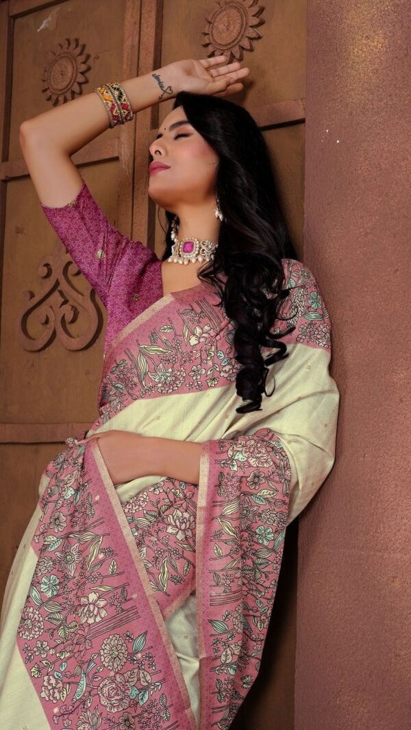 Chic Multi-Color Jacquard Silk Weaving Saree – 61226-9830-D