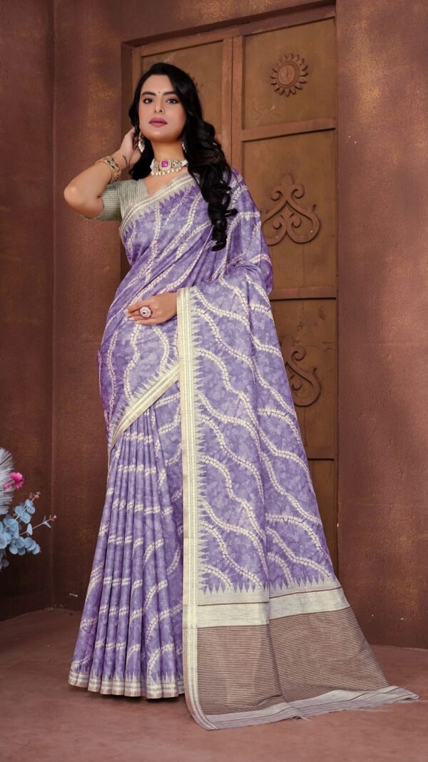 Dynamic Multi-Color Jacquard Silk Weaving Saree – 61226-9831-B