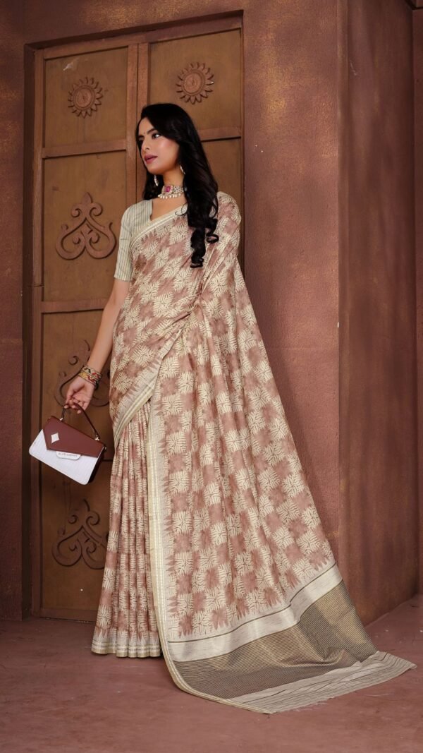 Bold Multi-Color Jacquard Silk Weaving Saree – 61226-9831-C