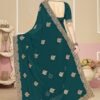 Dynamic Teal blue Georgette Classic Saree – 61229-2752 Dynamic Teal blue Georgette Classic Saree – 61229-2752