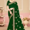 Confident Green Georgette Classic Saree – 61229-2755