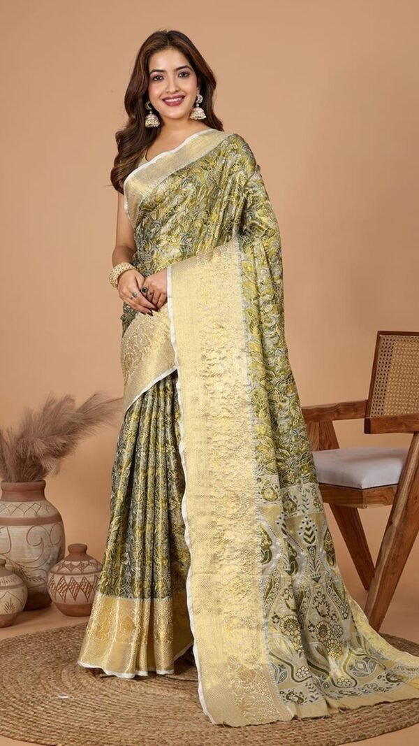 Glamorous Green Silk Weaving Saree – 61234-1206
