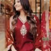 Gorgeous Maroon Silk Blend Straight Salwar Kameez – 61258-5002-MAROON