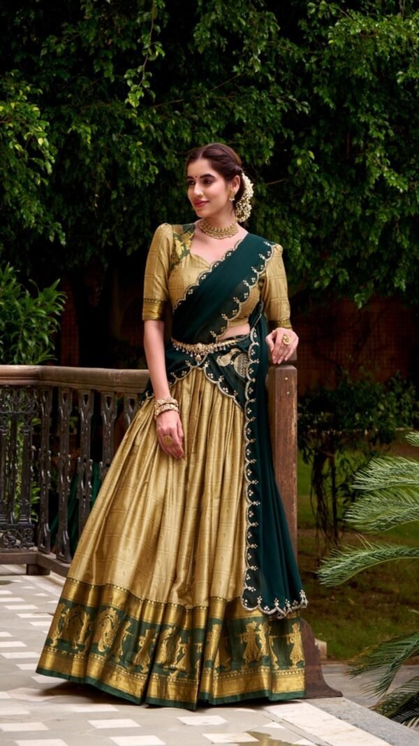 Chic Beige Poly Cotton Classic Lehenga Choli – 61263-2028-CRM