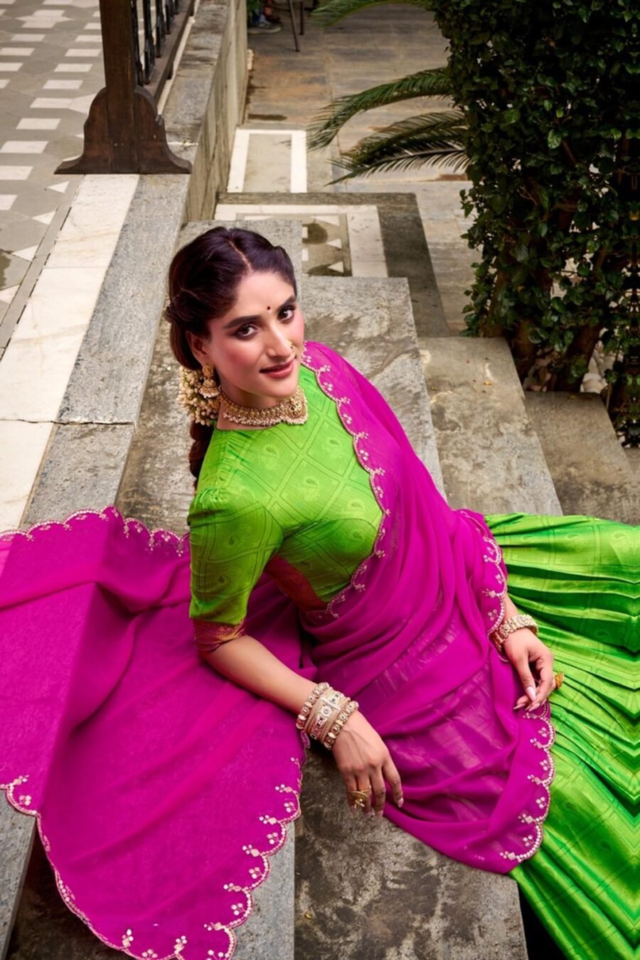 Luxe Green Poly Cotton Classic Lehenga Choli – 61263-2028-PRT