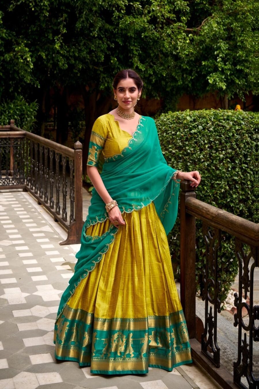 Modern Mustard Poly Cotton Classic Lehenga Choli – 61263-2028-YLW