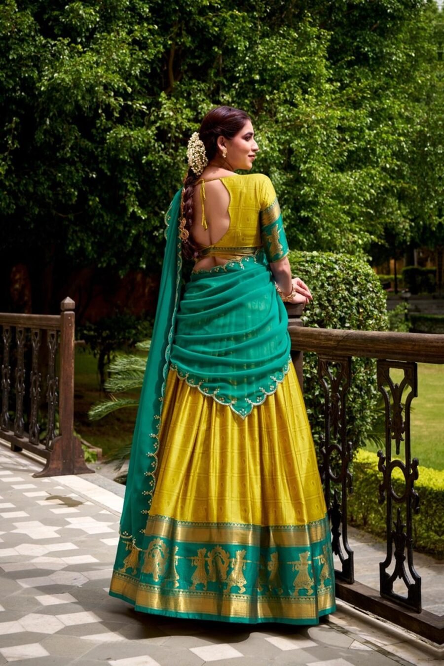 Modern Mustard Poly Cotton Classic Lehenga Choli – 61263-2028-YLW