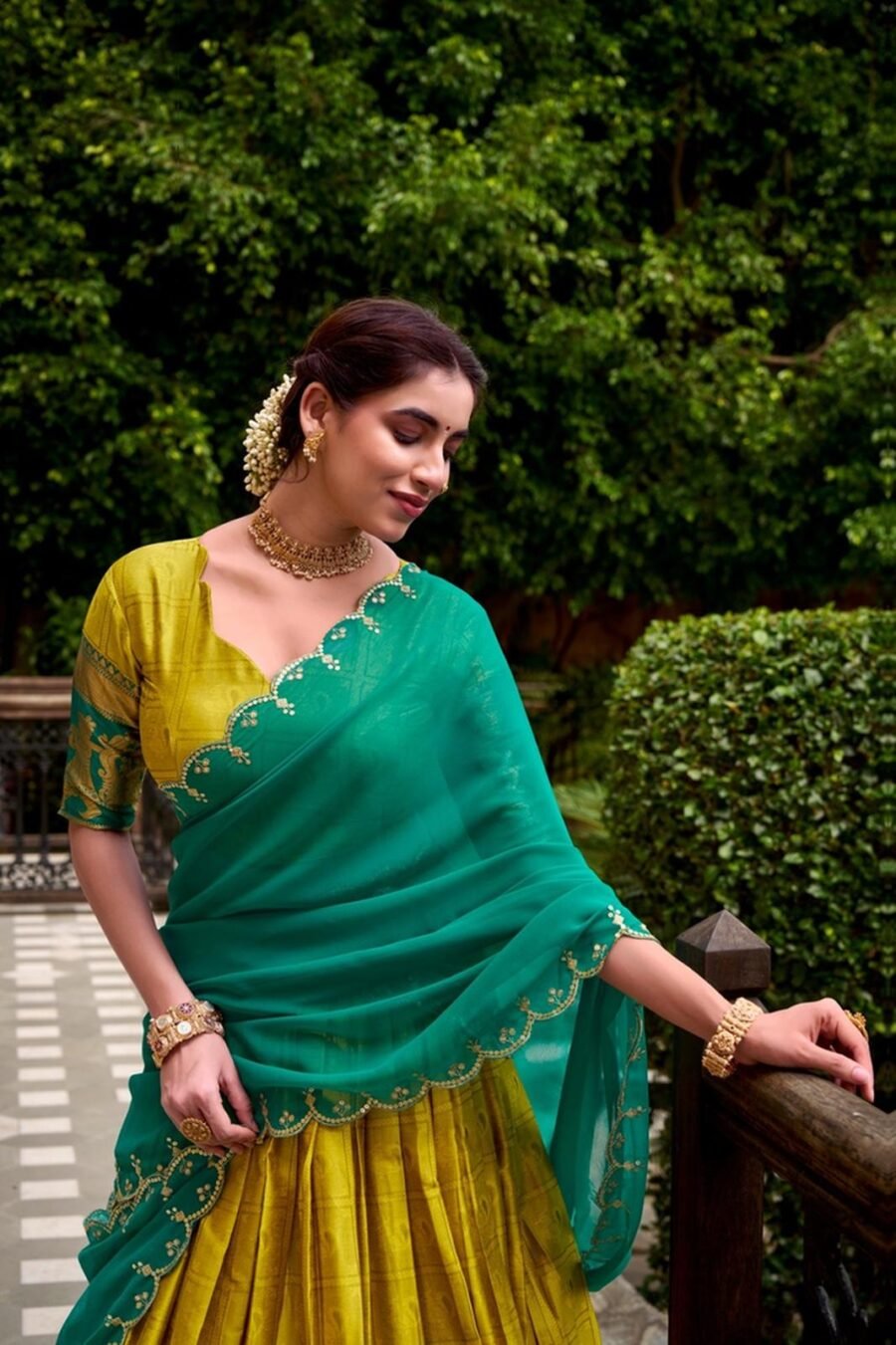 Modern Mustard Poly Cotton Classic Lehenga Choli – 61263-2028-YLW