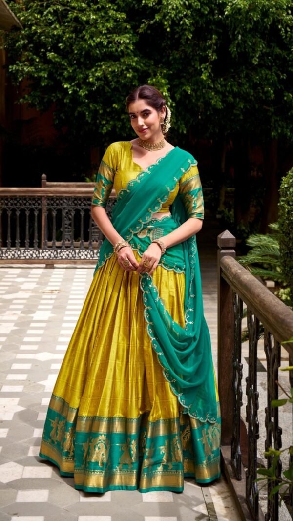 Modern Mustard Poly Cotton Classic Lehenga Choli – 61263-2028-YLW