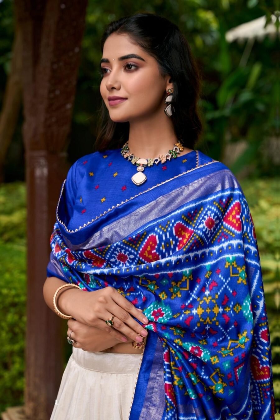 Alluring Blue Tussar Silk Classic Lehenga Choli – 61270-1230RBL