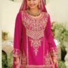 Timeless Magenta Chinon Traditional Salwar Kameez – 61292-2183