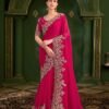 Unique Pink Georgette Traditional Saree – 61295-201
