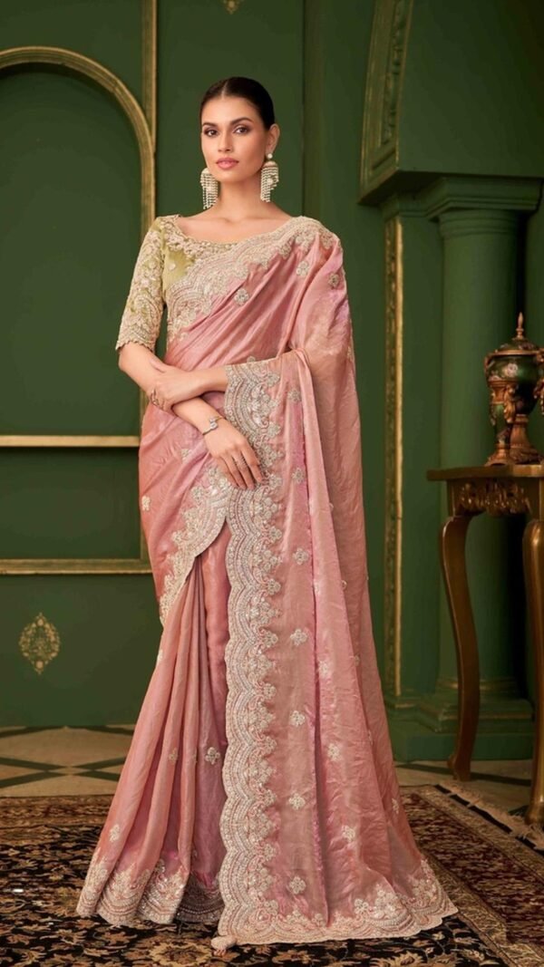 Alluring Pink Georgette Traditional Saree – 61295-202