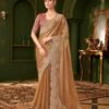 Polished Brown Georgette Traditional Saree – 61295-204