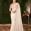 Dynamic White Georgette Traditional Saree – 61295-205