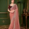 Vibrant Coral Georgette Traditional Saree – 61295-206